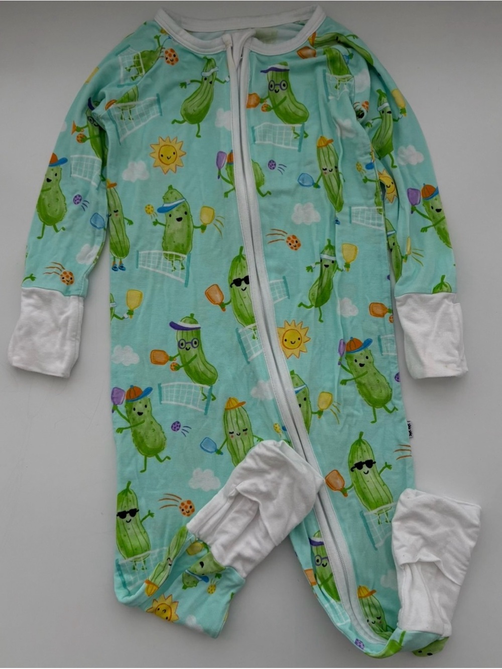 Little Sleepies Bamboo Zippy Pickle 6-12M